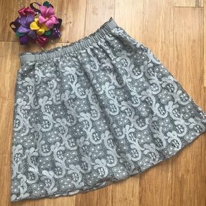 J.Crew lace mini skirt